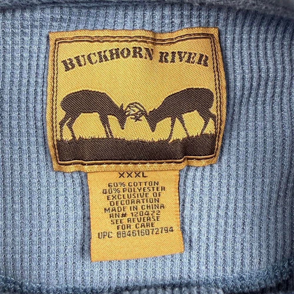 Buckhorn River White Tailed Deer Henley Thermal Shirt 3XL - Picture 3 of 7